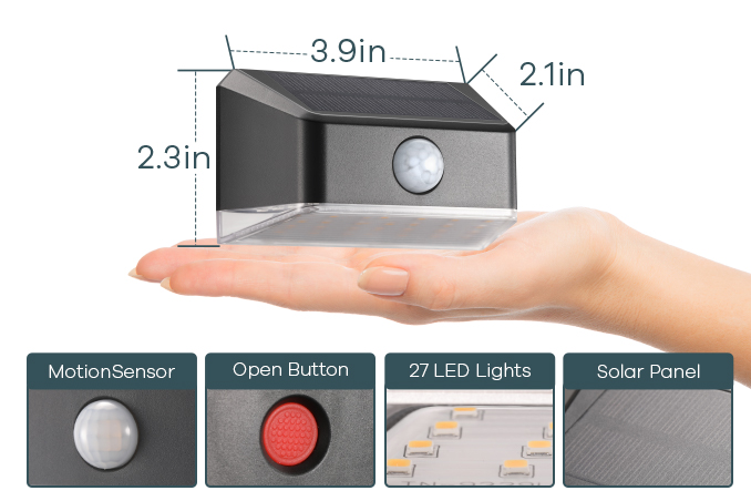 Linkind Outdoor Solar Fence Light with Motion Sensor