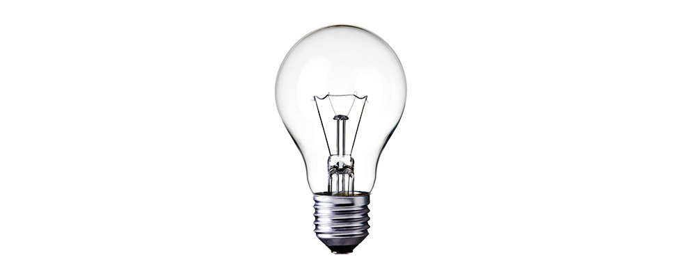 incandescent and LED light bulbs