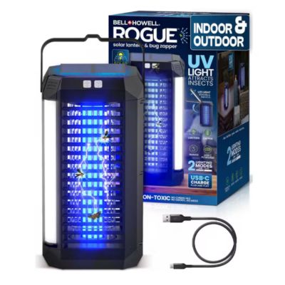 bell solar lantern and bug zapper