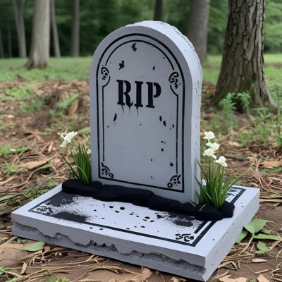 diy halloween decor foam tombstone