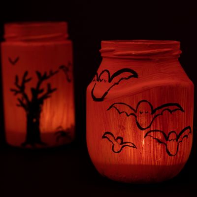 diy halloween decor mason jar lantern