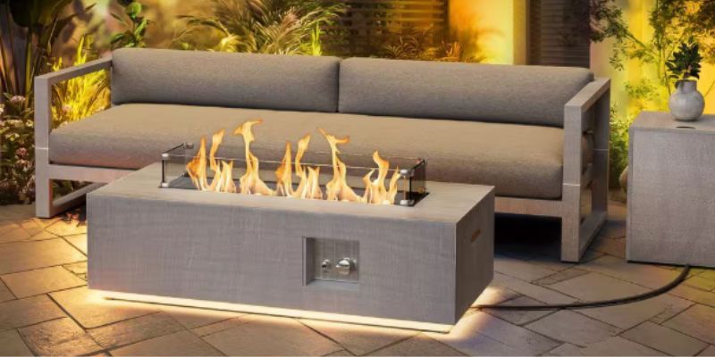 evita fire pit table