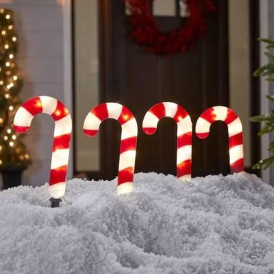 ge candy cane Christmas pathway markers