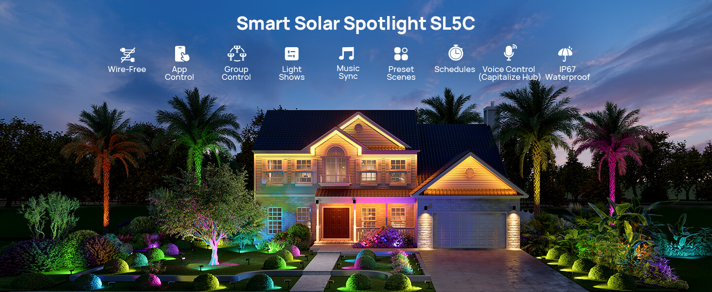 linkind sl5c smart solar spotlight