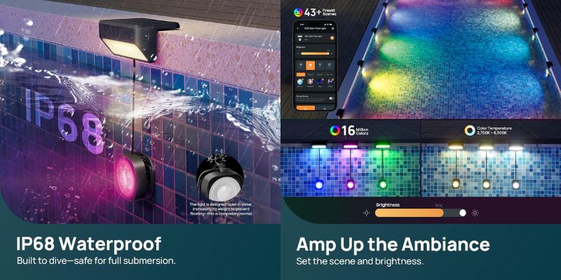 linkind smart solar pool lights