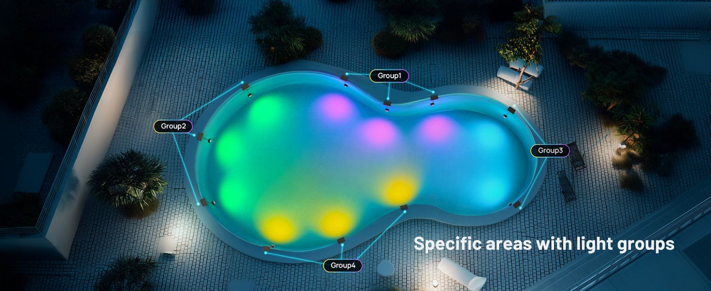 linkind pool lights group control
