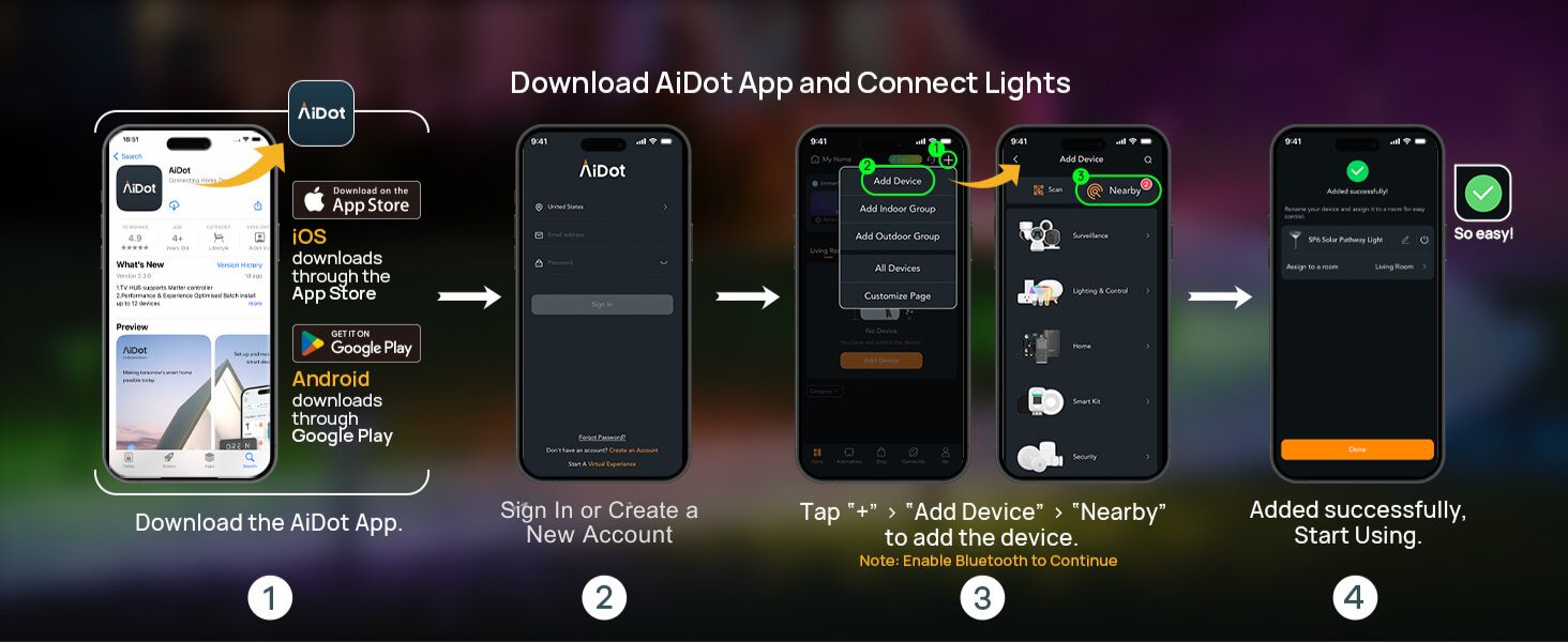 how to connect sp6 to aidot app