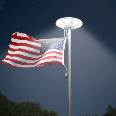 lumegen solar led flagtop pole light