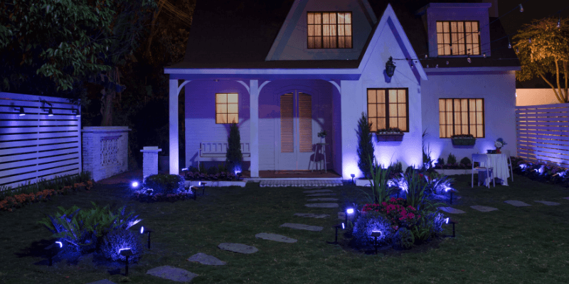 modern front yard glow
