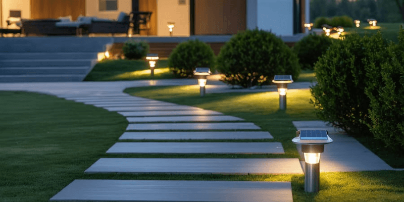 modern solar path lights