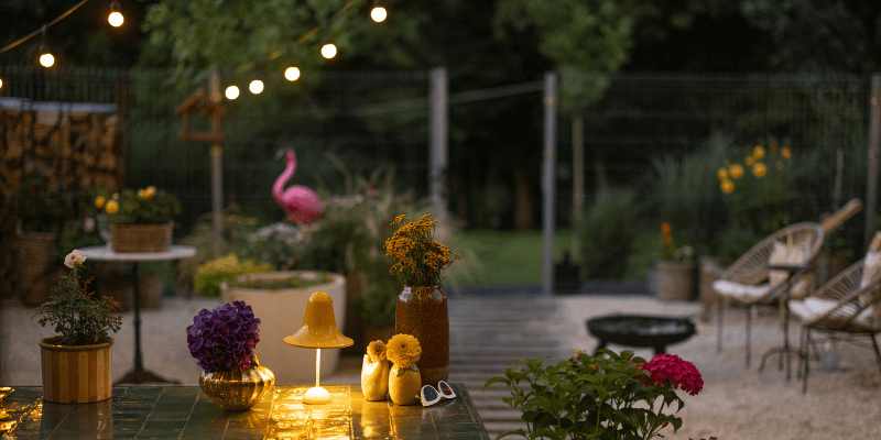 outdoor patio ambiance