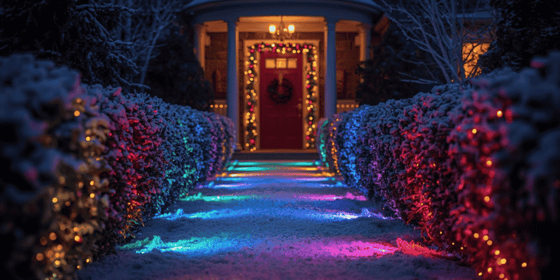 pathway color changing christmas light