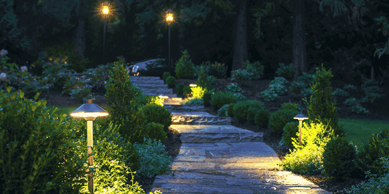 pathway step and landscape light