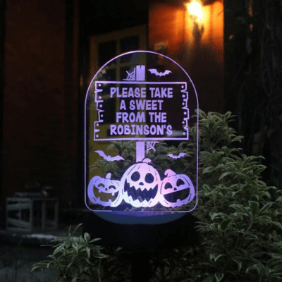 personalised pumpkin patch halloween light
