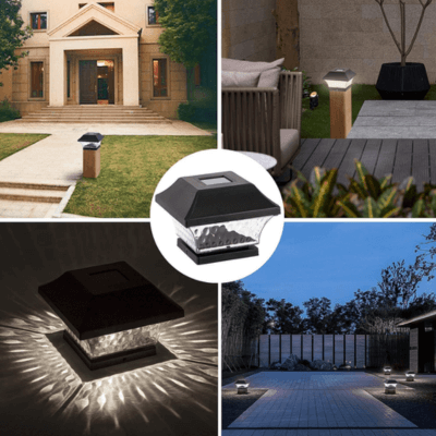 solar post cap lights