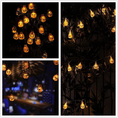 solar pumpkin string lights