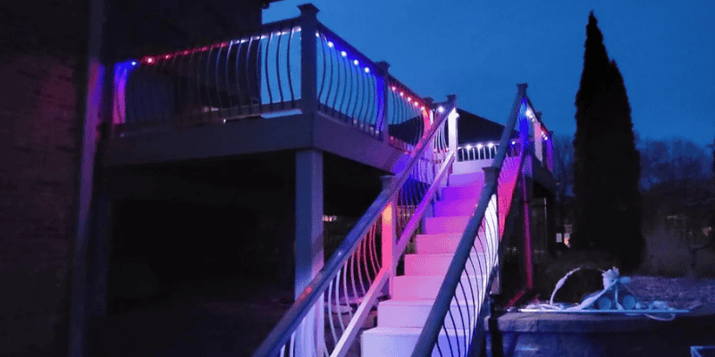 stairway permanent outdoor lights