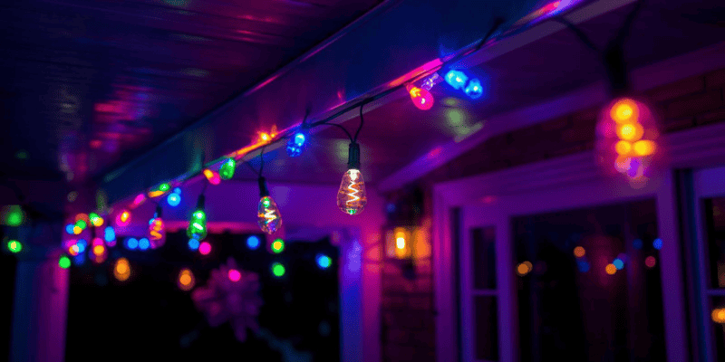 string lights porch christmas