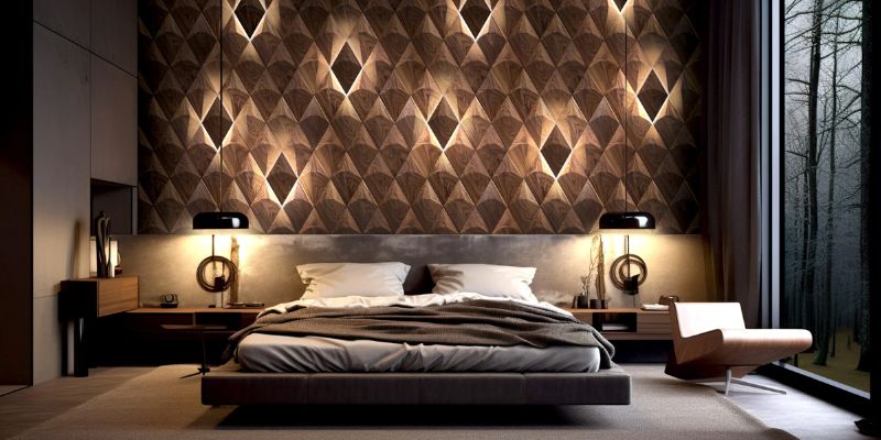 wood panels with led lights