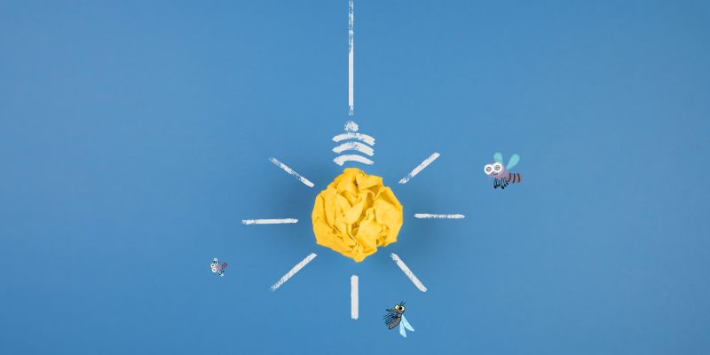 yellow insect light bulbs