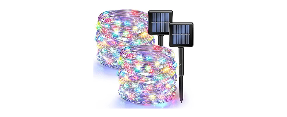 Dazzle Bright 2-Pack Solar String Lights