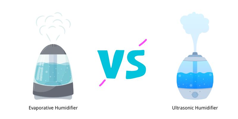 evaporative vs ultrasonic humidifiers