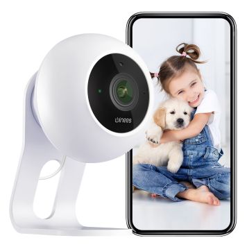 M2 2K WiFi Camera with 2-Way Audio, Night Vision for Human/Pet, Works with Alexa