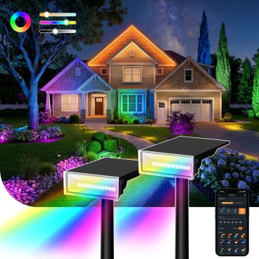 Consciot Smart Solar Spot Lights Outdoor 2 Pack WS002C