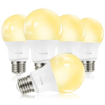 Consciot A19 LED Bulb, 8.5W 3000K, 800 Lumens, E26,Non-Dimmable