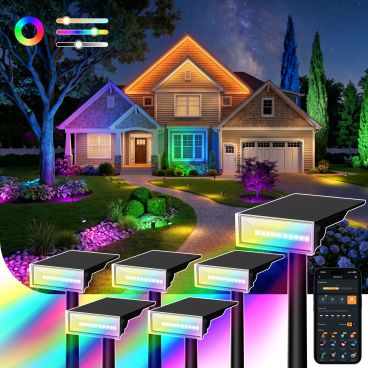 Consciot Smart Solar Spot Lights Outdoor 6 Pack WS002C