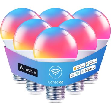 Consciot Matter Smart Light Bulb A19 RGBTW