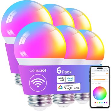 Consciot Smart Light Bulb A19 RGBTW