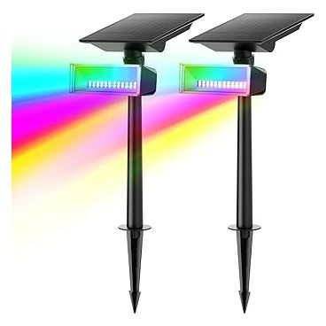 Consciot RGB Multi-Colors Solar Spot Lights Outdoor