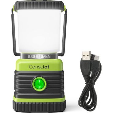 Consciot 1000LM USB Rechargeable Camping Lantern  