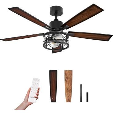 Consciot 52 Inch Farmhouse Ceiling Fan with Light 