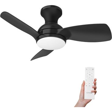 Consciot 30 Inch Flush Mount Ceiling Fan with Light 