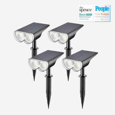  Linkind IP67 Waterproof Wireless 2-in-1 Solar Outdoor Lights with Motion Sensor