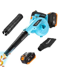 GoGonova 20V Cordless Leaf Blower and Vacuum Cleaner - 3 Variable Speed 140CFM Lightweight, Battery & Charger Included