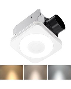 OREiN Bathroom Exhaust Fan with Humidity Sensor, 160CFM Exhaust Fan With Light, Bathroom Vent Fan with 3000K/4000K/5000K & Nightlight, Auto-On at 60% Humidity, ETL & FCC Certified