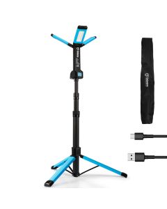 GoGonova Rechargeable Work Light with Stand & Triple LED Lamps - 4000/6500K Dimmable, Detachable Tripod