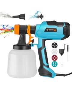 GoGonova 1400ml  Paint Sprayer Gun with Cleaning & Blowing Functions - 4 Nozzles, 3 Patterns and Filter