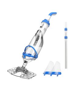 Syvio Cordless Handheld Pool Vacuum, 60-Minute Runtime, 11.4” Wide Head, 18.5 GPM Powerful Suction, for Above Ground & Inground Pools, Spas & Hot Tubs