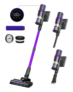  Syvio 33Kpa Cordless Vacuum Cleaner with Digital Touchscreen - Lightweight Handheld, 30-60Min Runtime