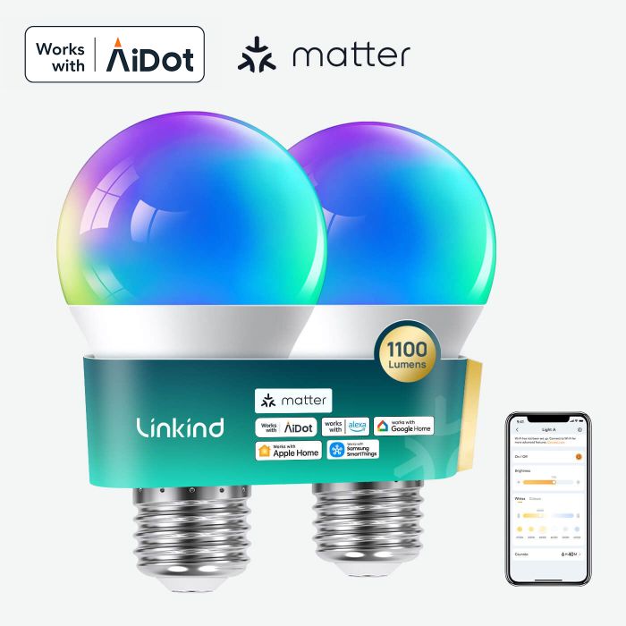 Linkind Matter Smart RGBTW Bulb 1100 lumens